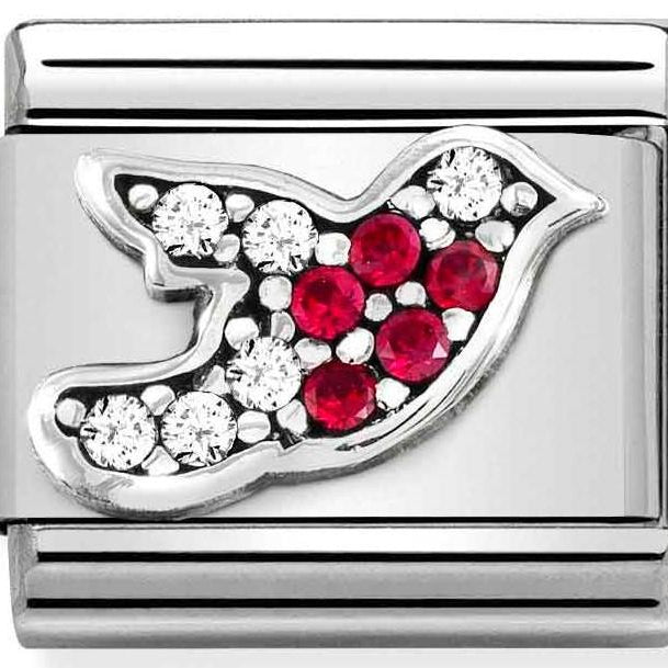 330323/02 Classic SYMBOLS OX steel,Cz & silver 925 Robin