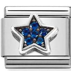 330323/09 Classic,S/Steel, Cz silver 925 BLUE star