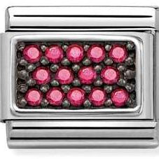 330324/16 Classic PAVE S/Steel,CZ,925 silver ,FUCHSIA