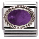 330504/02 Classic SEMIPRECIOUS STONES,s/ steel.silver setting, AMETHYST