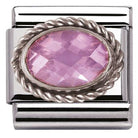 330604/003 Classic FACETED CZ Pink ,S/steel,silver,