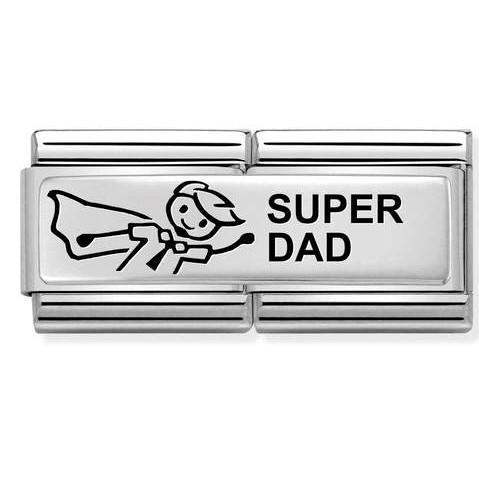 330710/39 Classic DOUBLE ENGRAVED S/steel, silver 925 Super Dad