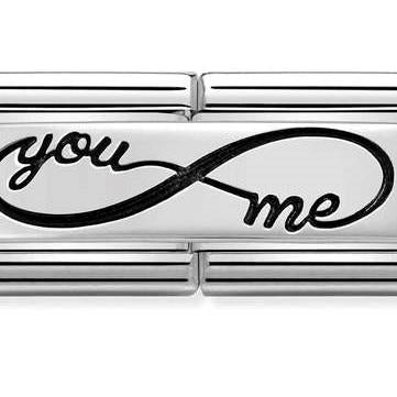 330710/43 Classic DOUBLE ENGRAVED,S/Steel,silver 925,You INFINITE Me