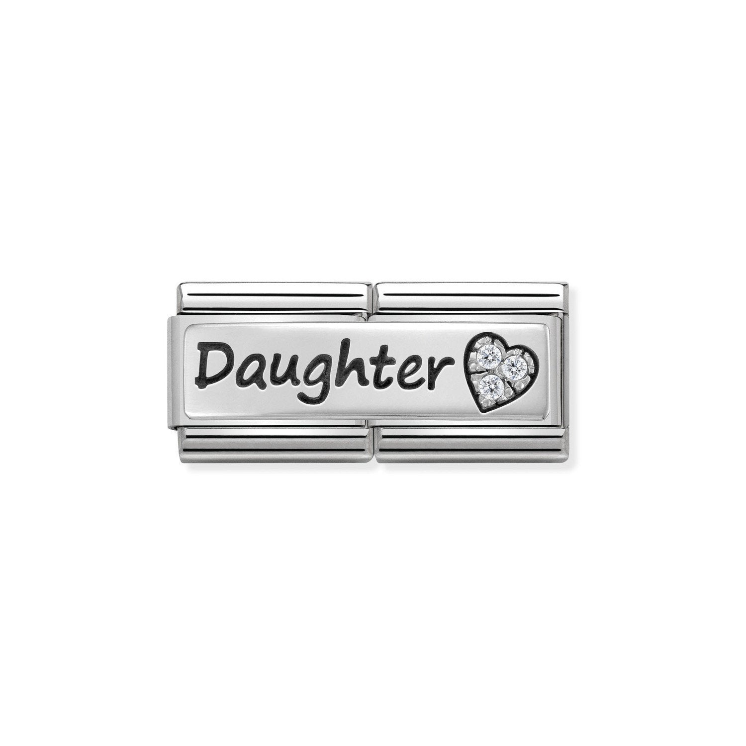 330731/02 Classic Silver, CZ Double. Daughter