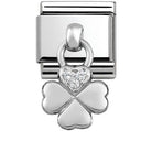 331800/02 Classic CHARMS,S/Steel,silver 925 Four Leaf Clover CZ