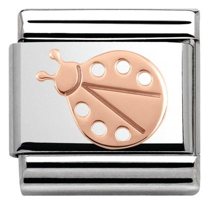 430104/07 Classic S/Steel,Bonded Rose Gold Ladybug