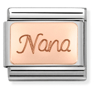 430108/01 Classic Bonded Rose Gold Engraved Plate Nana