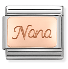 430108/01 Classic Bonded Rose Gold Engraved Plate Nana