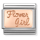 430108/05 Classic Bonded Rose Gold Engraved Plate Flower Girl