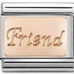 430108/14 Classic Bonded Rose GoldEngraved Plate Friend