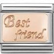 430108/16 Classic Bonded Rose GoldEngraved Plate Best Friend