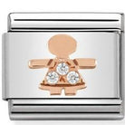 430305/07 Classic Bonded Rose Gold & CZ Little Girl