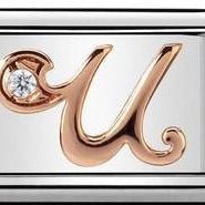 430310/21 Classic 9ct Rose Gold Letter U