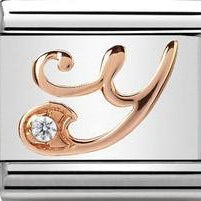 430310/25 Classic 9ct Rose Gold Letter Y