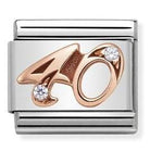 430315/40 Classic NUMBER 40 steel? zircon & 9ct Rose Gold