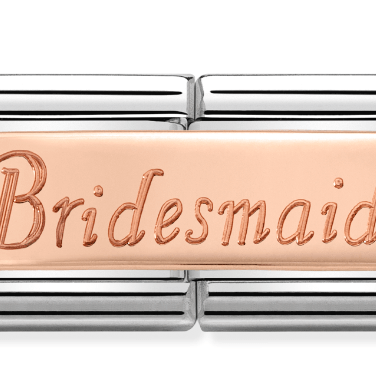430710/08 Classic St.Steel & 9ct rose Gold Dbl Bridesmaid