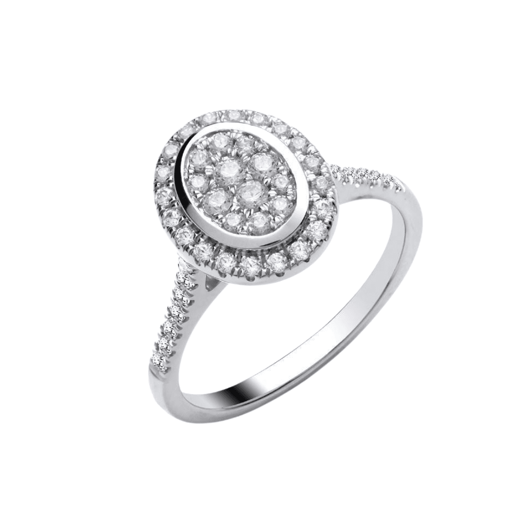 9ct Gold Illusion Oval