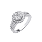 9ct White Gold Round Double Band .50ct