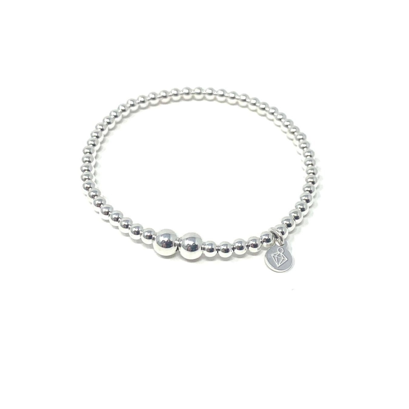 Baby and junior sterling silver ball bracelet