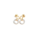 Double Drop Diamond And Gold Earrings - 0.40ct