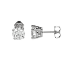 Moissanite Screw Back Earrings - 18ct Gold