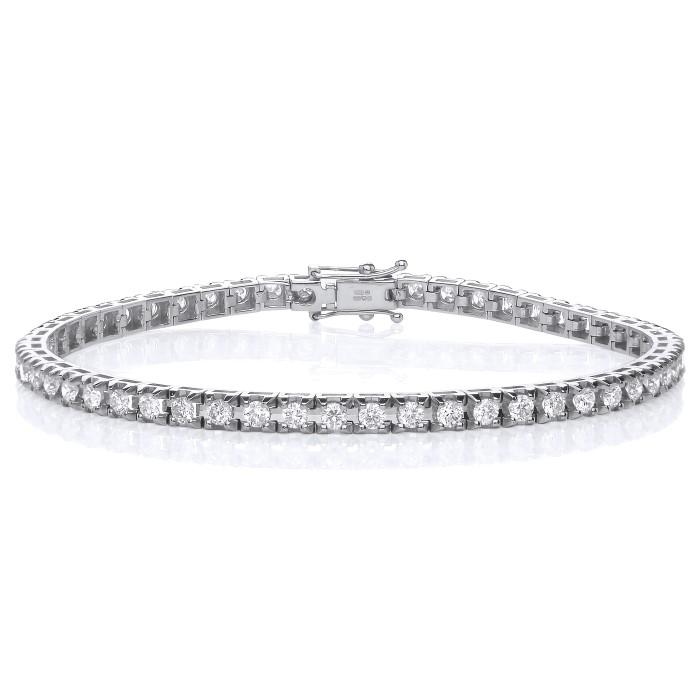 Tennis Bracelet - 18ct Gold - Real Diamonds