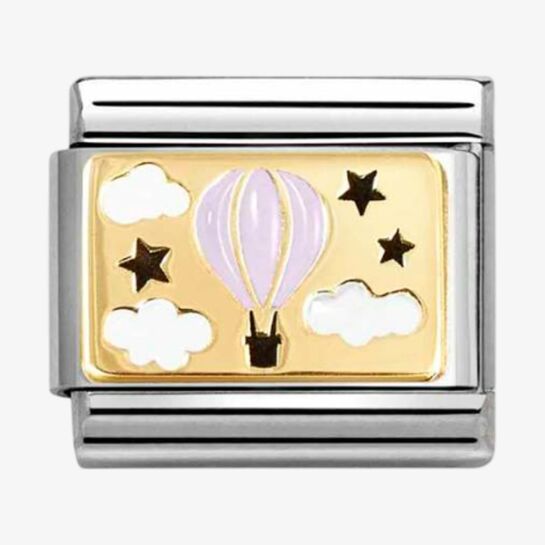 Classic Yellow Gold Pink Hot Air Balloon Link
