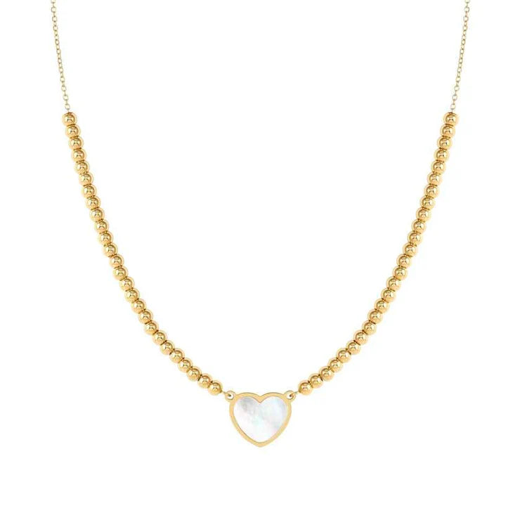 Emosfere Mother Pearl Heart Ball Necklace