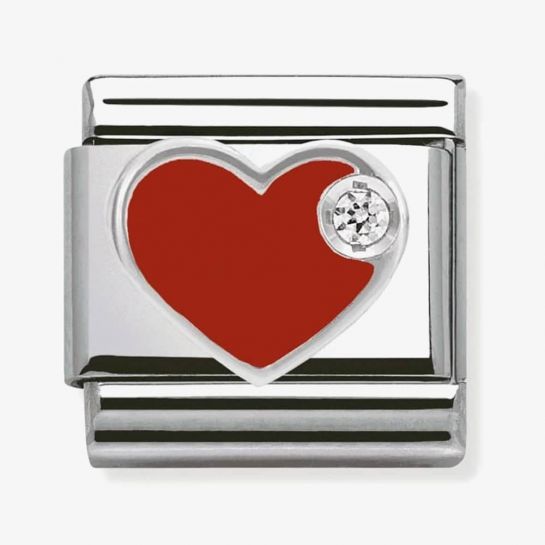 Classic CZ Love Heart Link