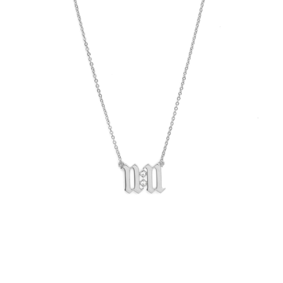 ★SENTIMENTS★ NO.243 [SILVER] NECKLACE N.A. letter silver necklace 40/45 cm - NURA.design
