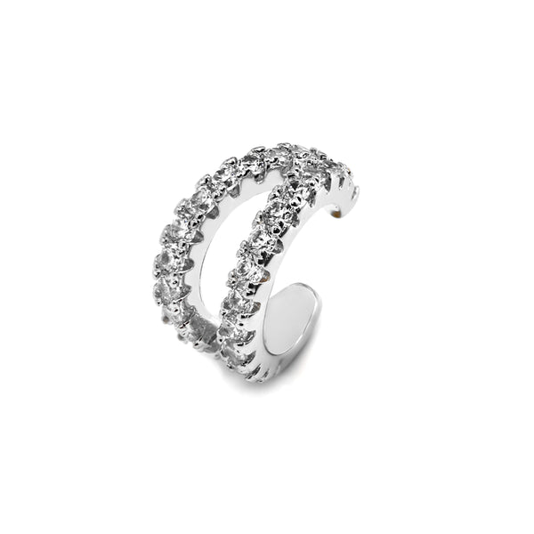 ★Hei★ [sv925] polish earcuff Thin CZ ear cuff | heylove