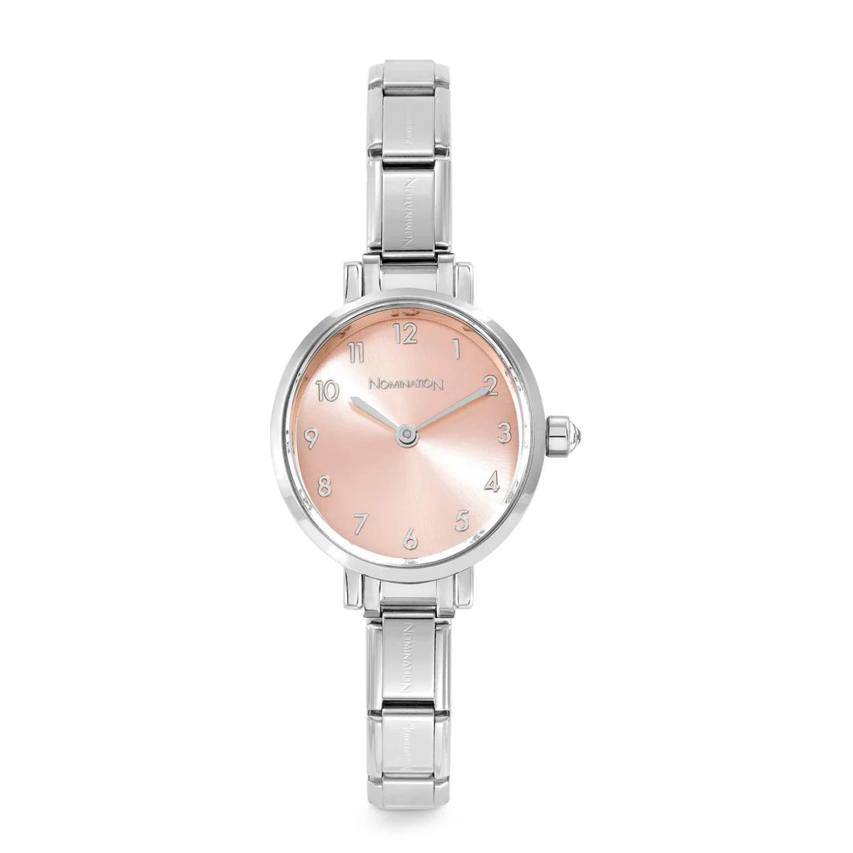 PARIS watch with steel strap OVAL with cz Pink | Say It With