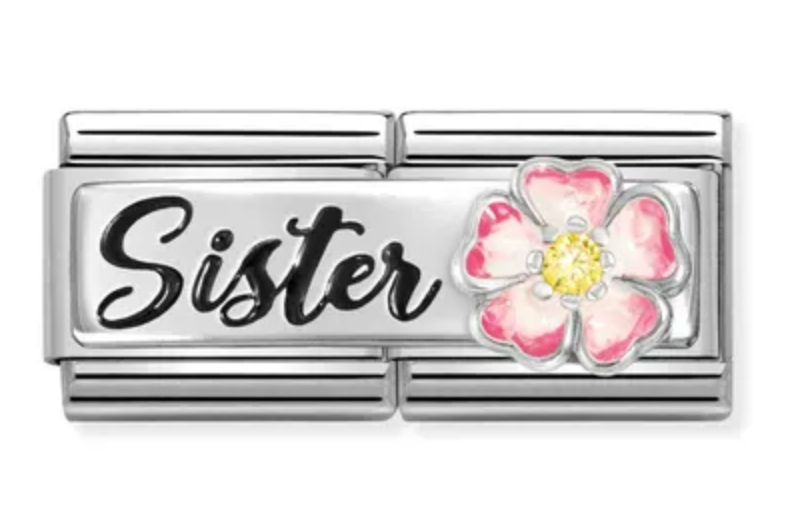 Classic Double Sister Flower Charm