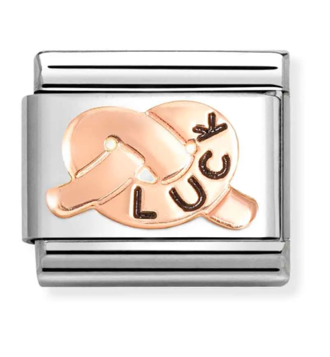 Composable Classic SYMBOLS steel enamel 9k rose gold LUCK knot