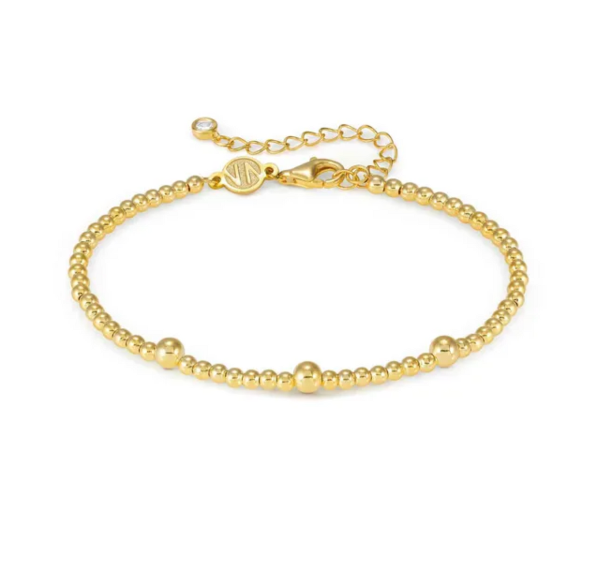 Fashion Era Beaded Bracelet Yellow Gold