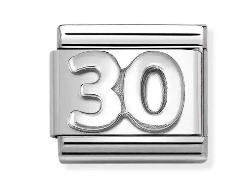 Nomination Classic Silver Number 30 Link Say It With