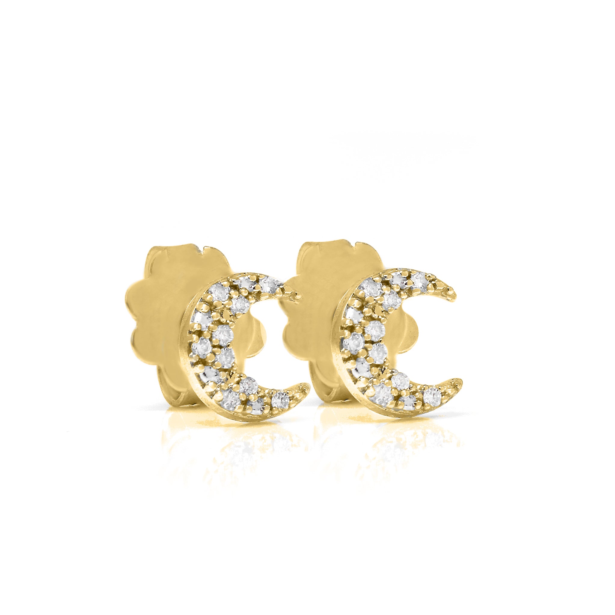 9ct gold moon earrings hotsell