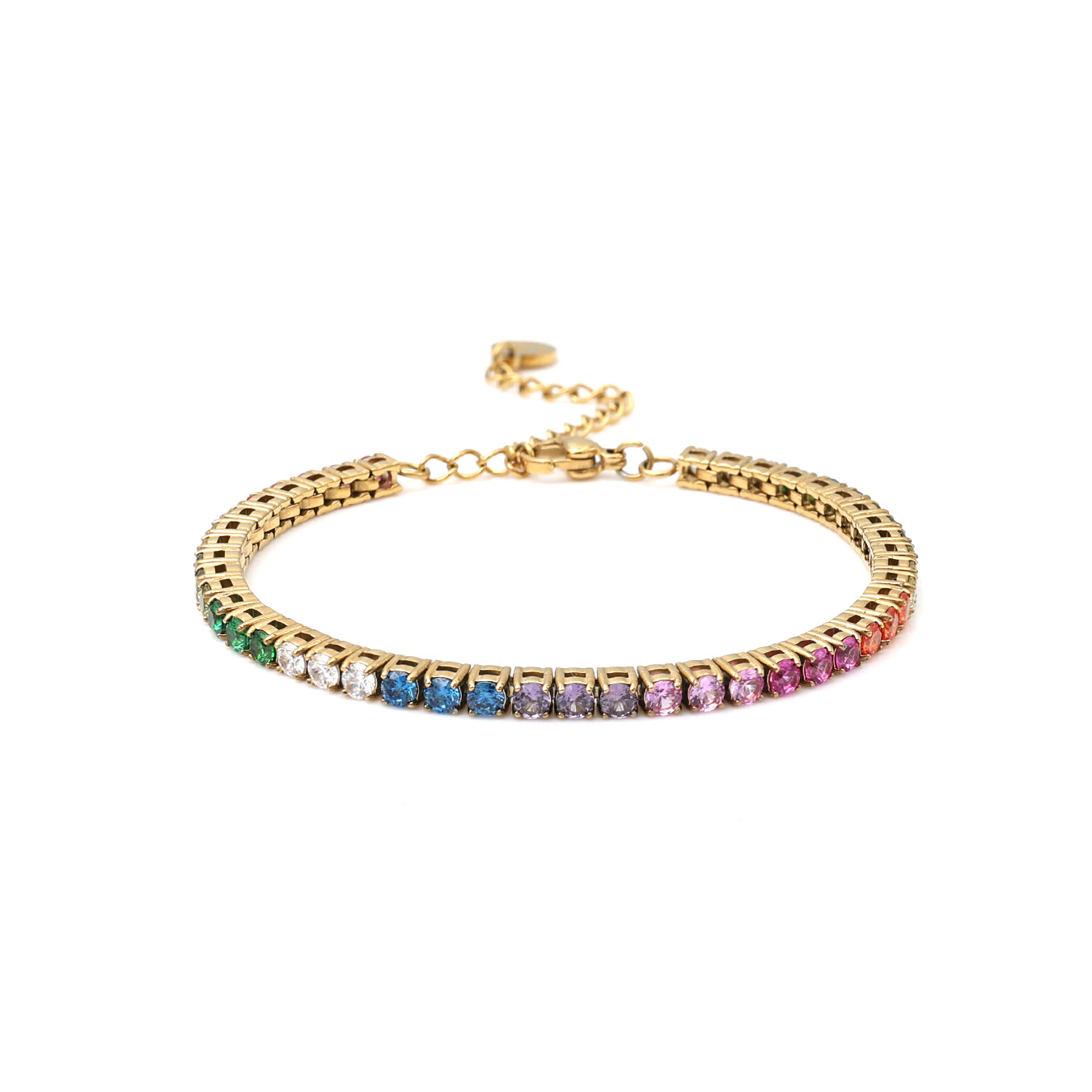 Mens Bracelets Stainless Steel Tennis Racquet 34 Colours - Technical View