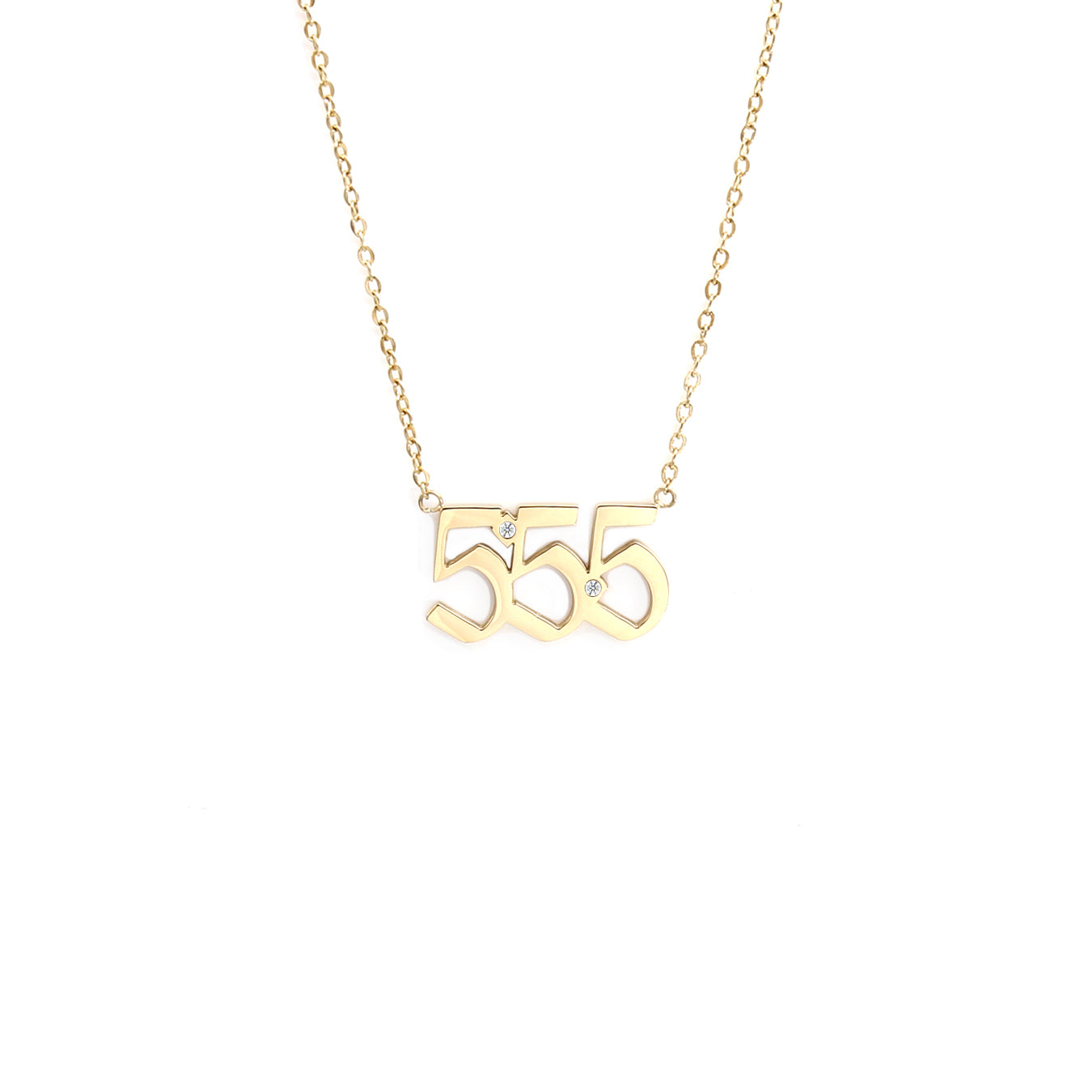 Angel Number Necklace Gold 555 | Say It With