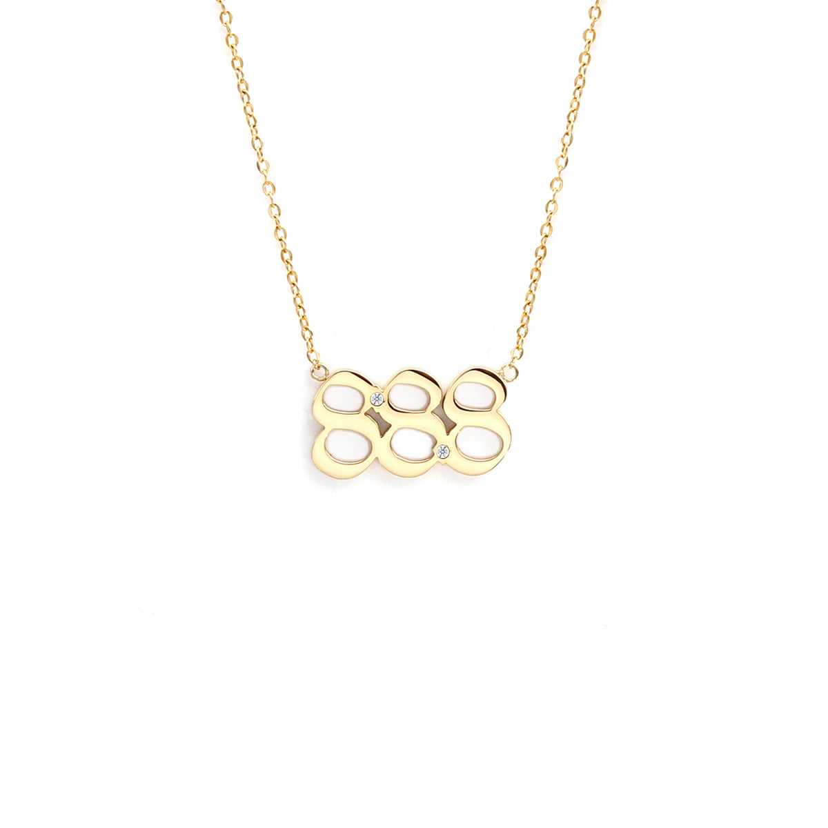 Angel Number Necklace Gold 888 | Say It With