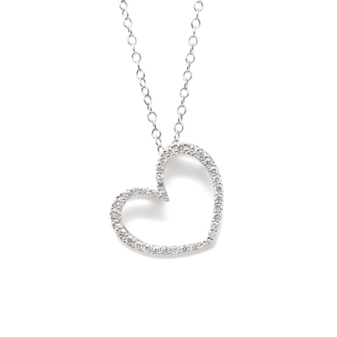 0.20ct Diamond Heart Necklace - 9ct Gold