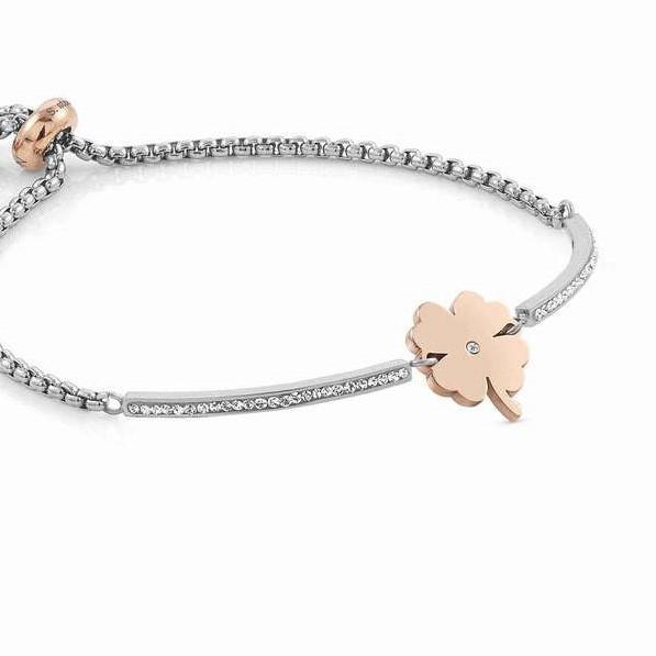 Milleluci Four Leaf Clover Bracelet Rose Gold