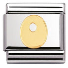 030101/15 Classic LETTER,S/Steel,Bonded Yellow Gold Letter O - SayItWithDiamonds.com