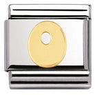 030101/15 Classic LETTER,S/Steel,Bonded Yellow Gold Letter O