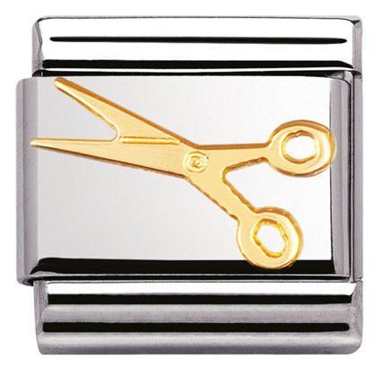 030109/03 Classic,S/Steel,bonded yellow gold Little scissors - SayItWithDiamonds.com