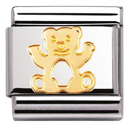 030112/11 Classic S/steel,bonded yellow gold Bear - SayItWithDiamonds.com