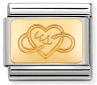 030121/42 Classic bonded yellow Gold Engraved Sign US Heart - SayItWithDiamonds.com