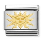 030161/09 Classic SYMBOL,S/Steel,bonded yellow gold Sun - SayItWithDiamonds.com