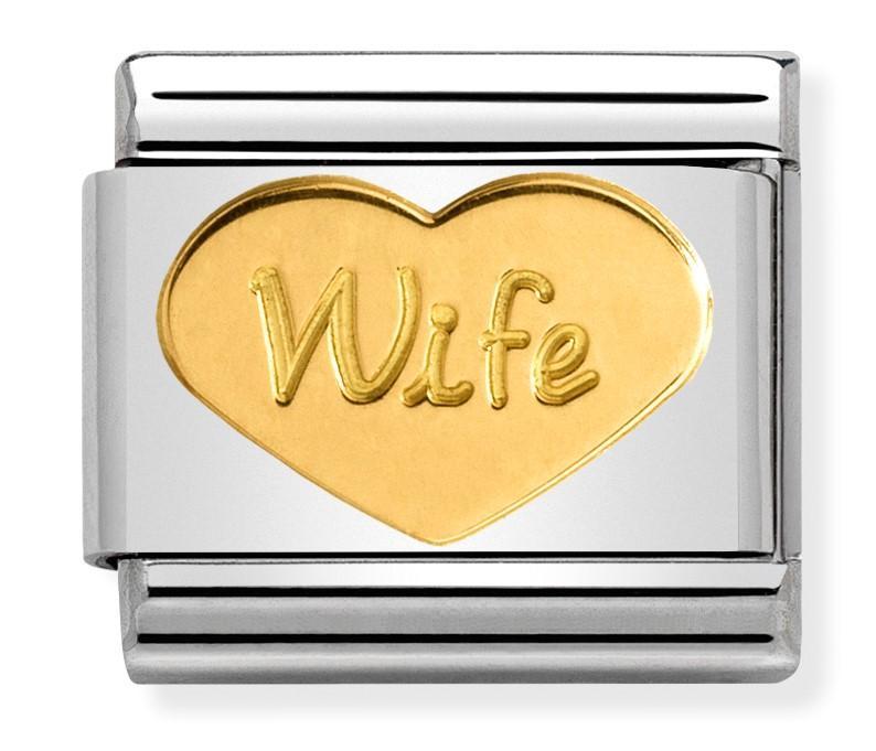 Nomination Classic Gold Wife Heart Link