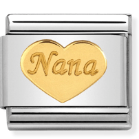 030162/43 Classic Steel & bonded yellow Gold Nana Heart - SayItWithDiamonds.com